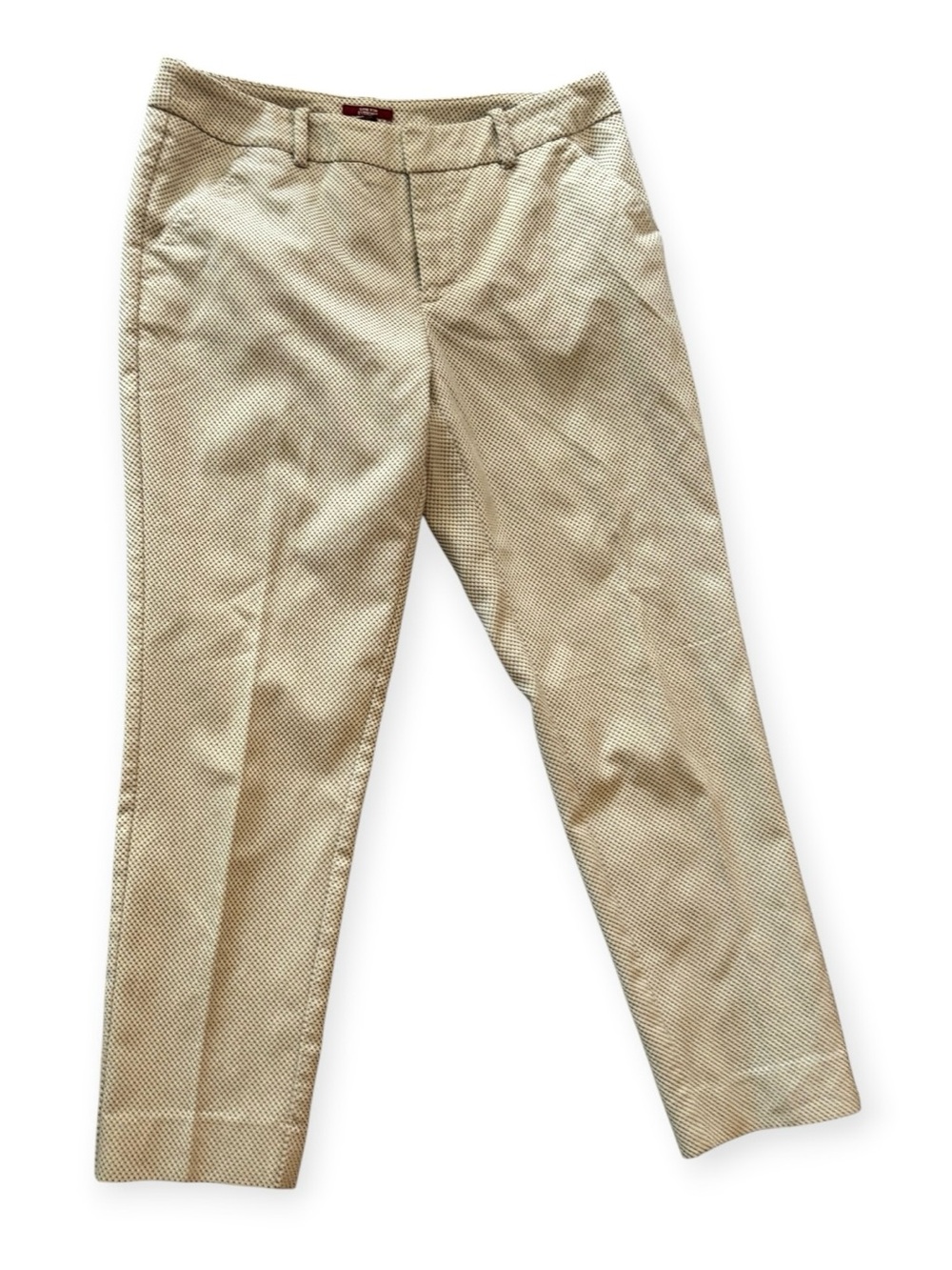 Merona Classic Fit Stretch Pants | Cream & Black | Size 6